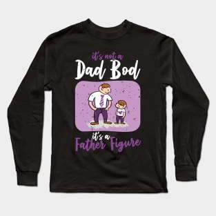 Dad Bod | White And Purple Text Funny Dad Long Sleeve T-Shirt